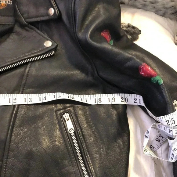 Vintage 1990s Hand painted leather jacket - Picture 8 of 13